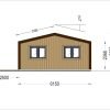 Fritidshus SELENE 63 m² (44 mm + träbeklädnad)