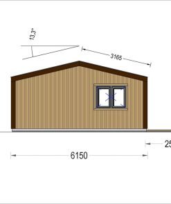 Fritidshus SELENE 63 m² (44 mm + träbeklädnad)