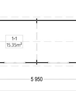 Trädgårdsbod STRONGHOLD (44 mm), 3×6 m