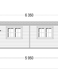 Trädgårdsbod STRONGHOLD (44 mm), 3×6 m