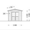 Trädgårdsbod STRONGHOLD (44 mm), 3×6 m