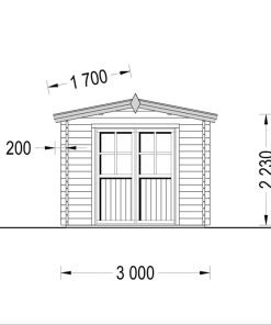 Trädgårdsbod STRONGHOLD (44 mm), 3×6 m