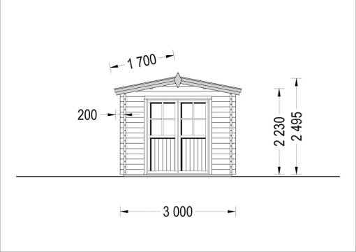 Trädgårdsbod STRONGHOLD (44 mm), 3×6 m