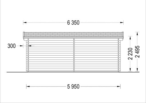 Trädgårdsbod STRONGHOLD (44 mm), 3×6 m