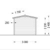 Trädgårdsbod STRONGHOLD (44 mm), 3×6 m