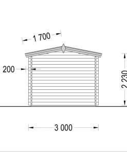 Trädgårdsbod STRONGHOLD (44 mm), 3×6 m