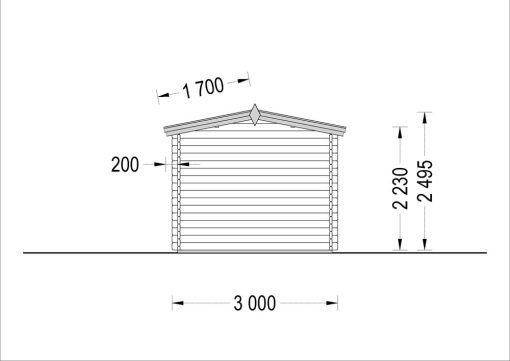 Trädgårdsbod STRONGHOLD (44 mm), 3×6 m