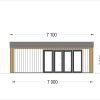 Attefallshus TINA, 7×4 m, 20 m² (34 mm + 19 mm träbeklädnad)