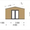 Attefallshus TINA, 7×4 m, 20 m² (34 mm + 19 mm träbeklädnad)