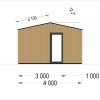 Attefallshus TINA, 7×4 m, 20 m² (34 mm + 19 mm träbeklädnad)