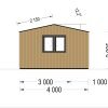 Friggebod TINA, 4×4 m, 12 m² (34 mm + 19 mm träbeklädnad)