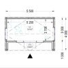 Friggebod TINA, 5.5×4 m, 16.5 m² (34 mm + 19 mm träbeklädnad)