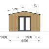 Friggebod TINA, 5.5×4 m, 16.5 m² (34 mm + 19 mm träbeklädnad)