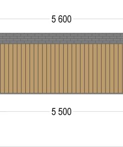 Friggebod TINA, 5.5×4 m, 16.5 m² (34 mm + 19 mm träbeklädnad)