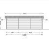 Attefallshus NORA (44 mm), 7.0×3.5 m