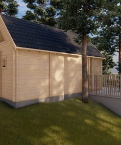 Attefallshus med loft Scandi 3,7 m x 5,4 m 44mm