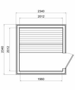 Lyxig bastu 2.3 m x 2.3 m