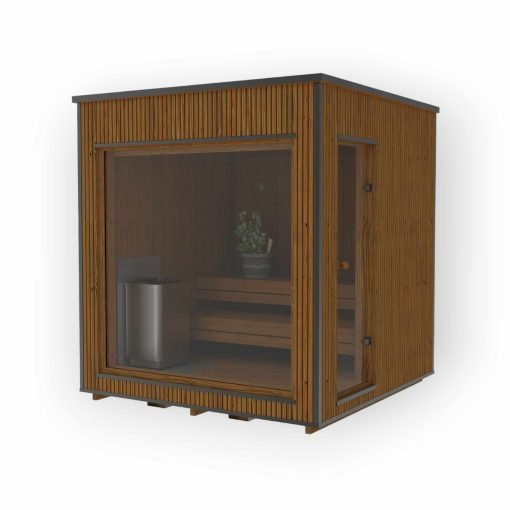 Lyxig bastu 2.3 m x 2.3 m