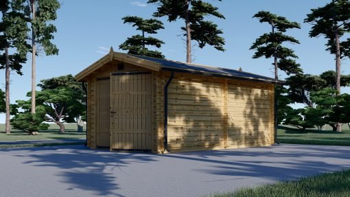 Trä garage (3.20 x 5.20), 44mm