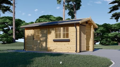 Trä garage (3.20 x 5.20), 44mm