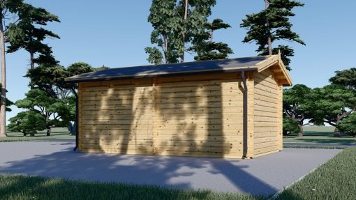 Trä garage (3.20 x 5.20), 44mm