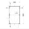 Trä garage (3.20 x 5.20), 44mm
