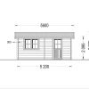 Trä garage (3.20 x 5.20), 44mm