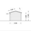 Trä garage (3.20 x 5.20), 44mm