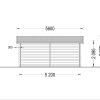 Trä garage (3.20 x 5.20), 44mm