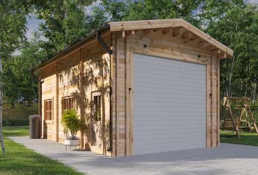 Garage för Camper (44 mm), 4×8 m, 32 m²