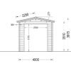 Garage för Camper (44 mm), 4×8 m, 32 m²