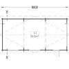 Garage för Camper (44 mm), 4×8 m, 32 m²