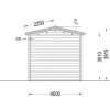 Garage för Camper (44 mm), 4×8 m, 32 m²