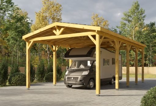 Carport för husvagn (10.4m x 5.4 m x 4.1 m)