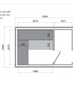 Lyxig bastu 2.3m x 3.4m