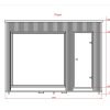 Lyxig bastu 2.3m x 3.4m