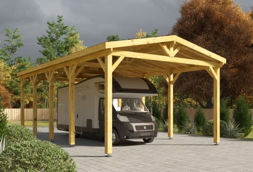 Carport för husvagn (10.4m x 5.4 m x 4.1 m)