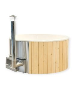 Badtunna med horisontell kamin Ø1,8 / Ø2,0 m