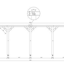 Carport för husvagn (10.4m x 5.4 m x 4.1 m)
