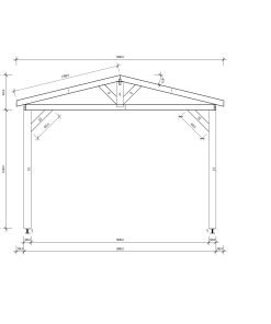 Carport för husvagn (10.4m x 5.4 m x 4.1 m)