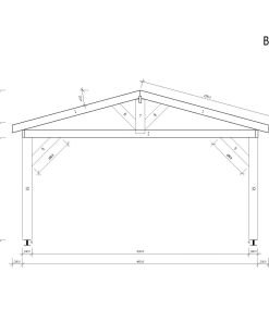 Stark carport Hercules (5 m x 6 m)