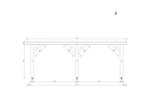 Stark carport Hercules (5 m x 6 m)