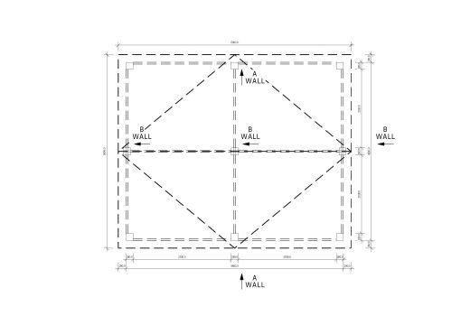 Stark carport Hercules (5 m x 6 m) - Plan