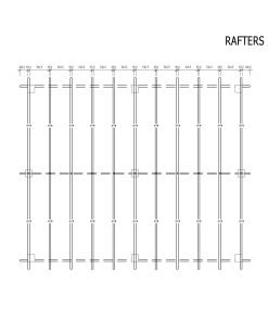 Stark carport Hercules (5 m x 6 m) - rafters