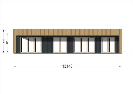 Trähus med Fasadbeklädnad KAYA 3 (44 mm + Fasadbeklädnad), 70 m² - Bild 9