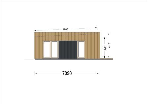 Trähus med Fasadbeklädnad KAYA 3 (44 mm + Fasadbeklädnad), 70 m² - Bild 10