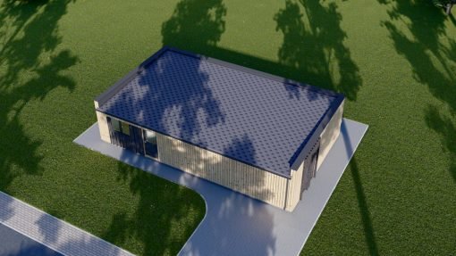 Trähus med Fasadbeklädnad KAYA 3 (44 mm + Fasadbeklädnad), 70 m