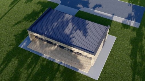 Trähus med Fasadbeklädnad KAYA 3 (44 mm + Fasadbeklädnad), 70 m