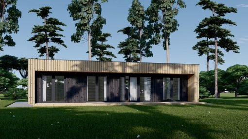 Trähus med Fasadbeklädnad KAYA 3 (44 mm + Fasadbeklädnad), 70 m