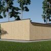 Garage med platt tak SILVIA DUO F (34 mm + träbeklädnad), 6×6 m, 36 m²